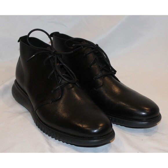 Cole Haan Men's Leather‎ 2.ZeroGrand Chukka Boot Black Sz 10.5 NWOB $200 - Picture 2 of 6